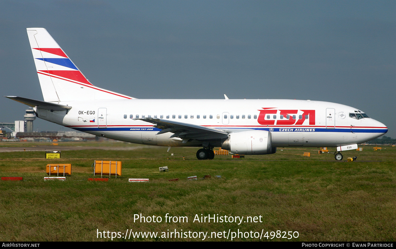 Aircraft Photo of OK-EGO | Boeing 737-55S | ČSA - Czech Airlines | AirHistory.net #498250