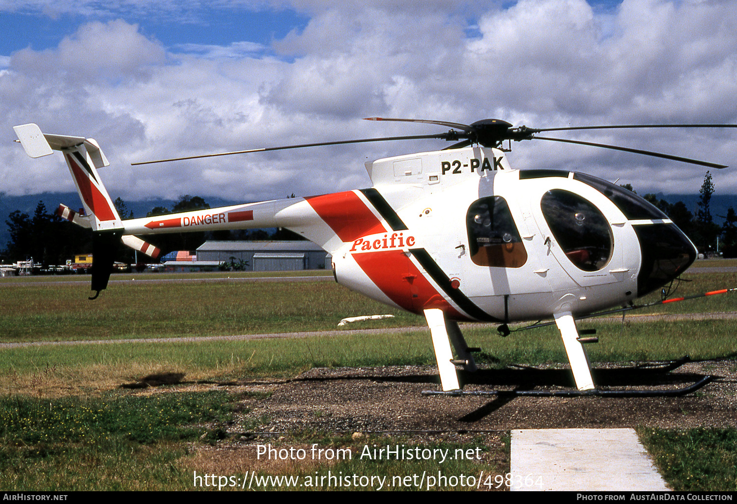 Aircraft Photo of P2-PAK | McDonnell Douglas MD-500E (369E) | Pacific Helicopters | AirHistory.net #498364