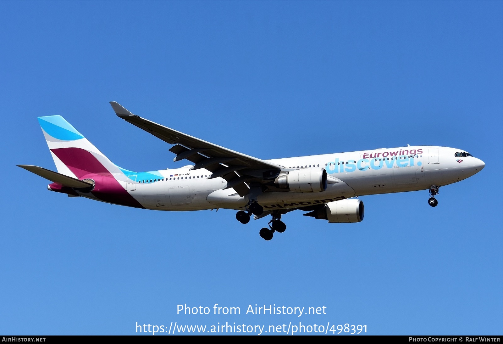 Aircraft Photo of D-AXGE | Airbus A330-202 | Eurowings Discover | AirHistory.net #498391