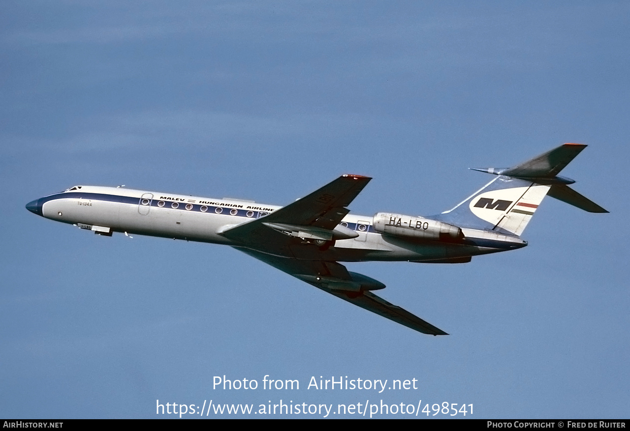 Aircraft Photo of HA-LBO | Tupolev Tu-134A-3 | Malév - Hungarian Airlines | AirHistory.net #498541