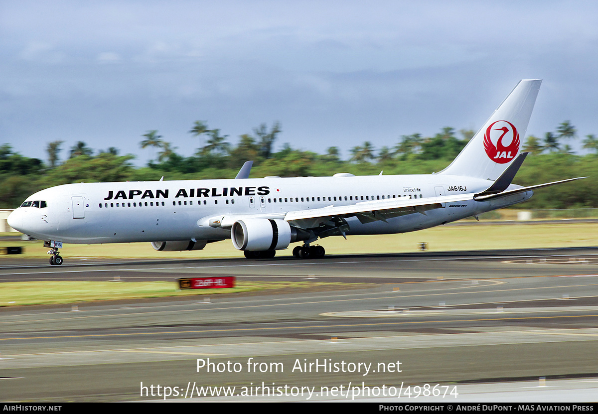 Aircraft Photo of JA616J | Boeing 767-346/ER | Japan Airlines - JAL | AirHistory.net #498674