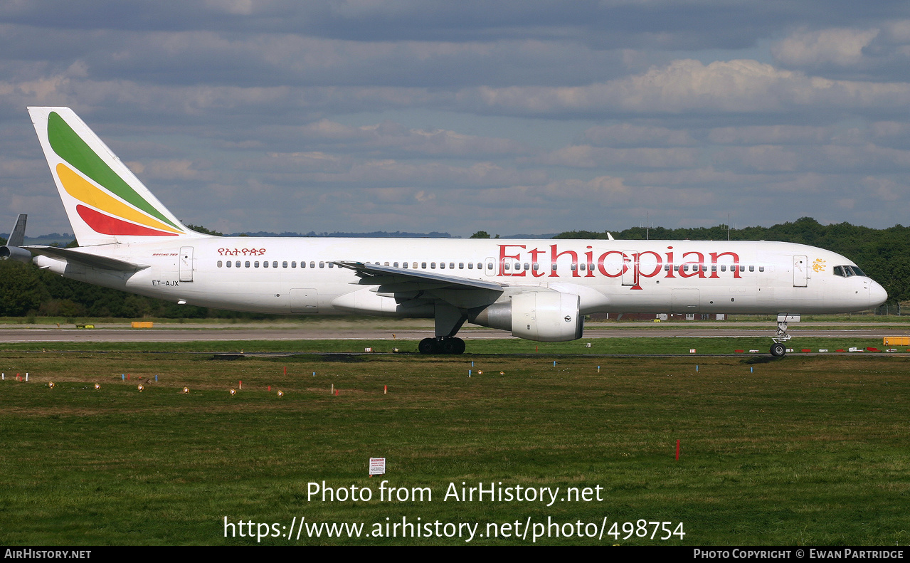 Aircraft Photo of ET-AJX | Boeing 757-260 | Ethiopian Airlines | AirHistory.net #498754