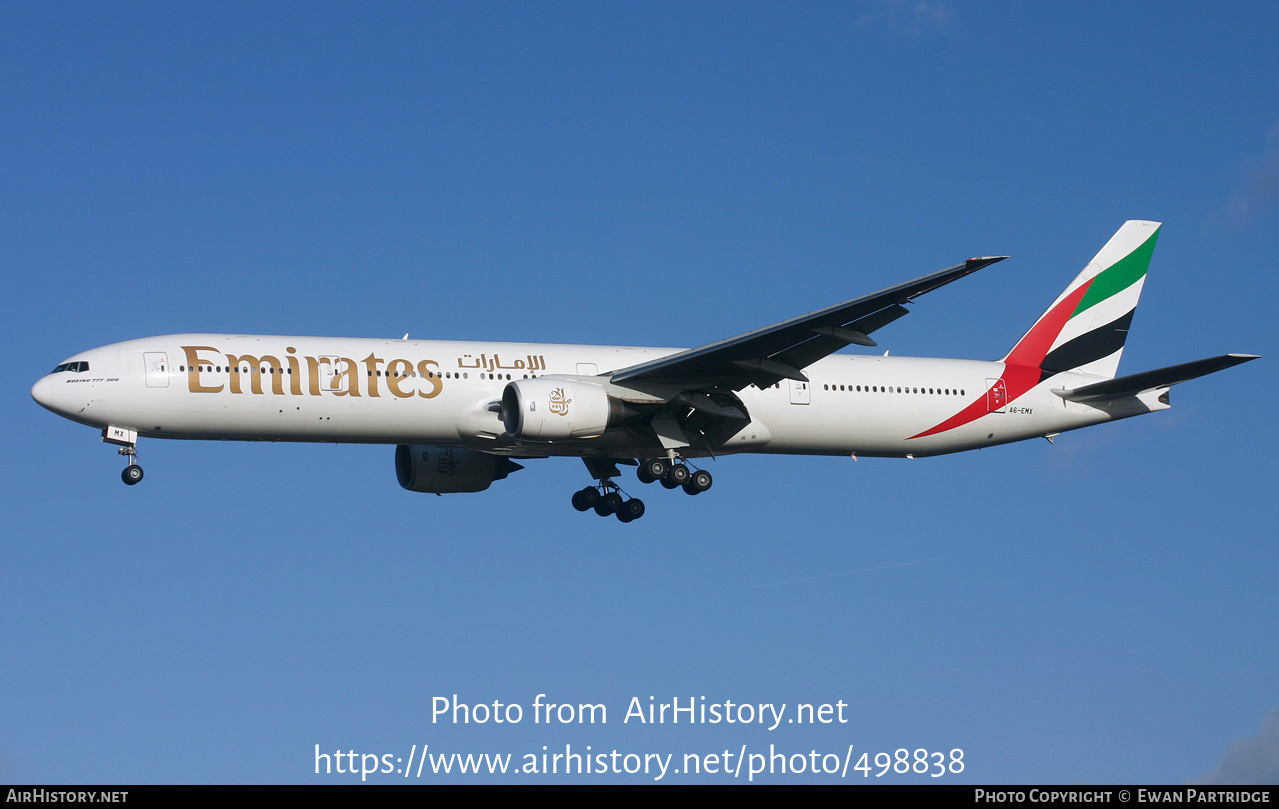 Aircraft Photo of A6-EMX | Boeing 777-31H | Emirates | AirHistory.net #498838