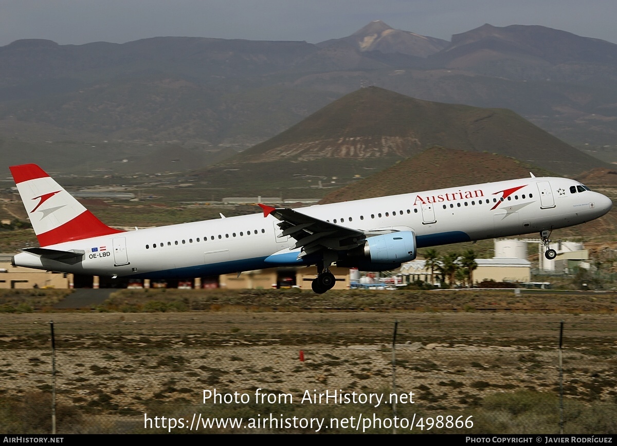 Aircraft Photo of OE-LBD | Airbus A321-211 | Austrian Airlines | AirHistory.net #498866