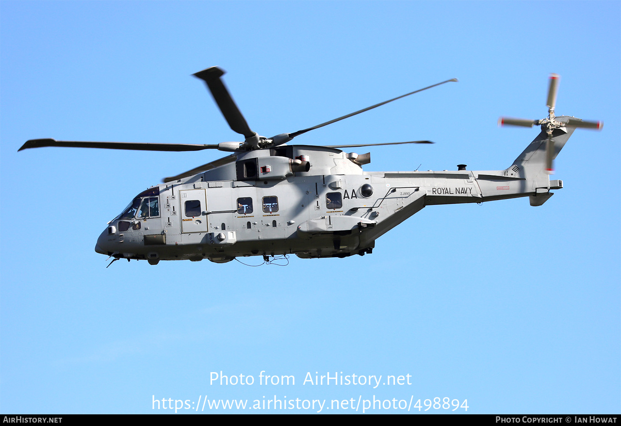 Aircraft Photo of ZJ990 | AgustaWestland EH101-512 Merlin HC4A | UK - Navy | AirHistory.net #498894