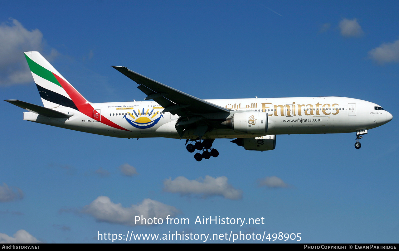 Aircraft Photo of A6-EMJ | Boeing 777-21H/ER | Emirates | AirHistory.net #498905