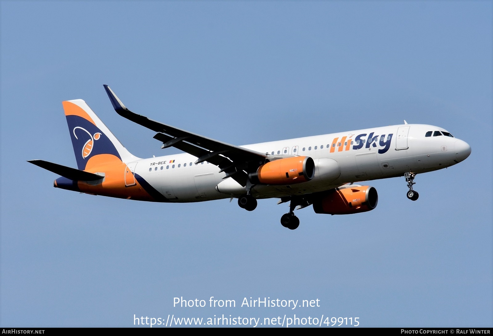 Aircraft Photo of YR-BEE | Airbus A320-232 | HiSky | AirHistory.net #499115