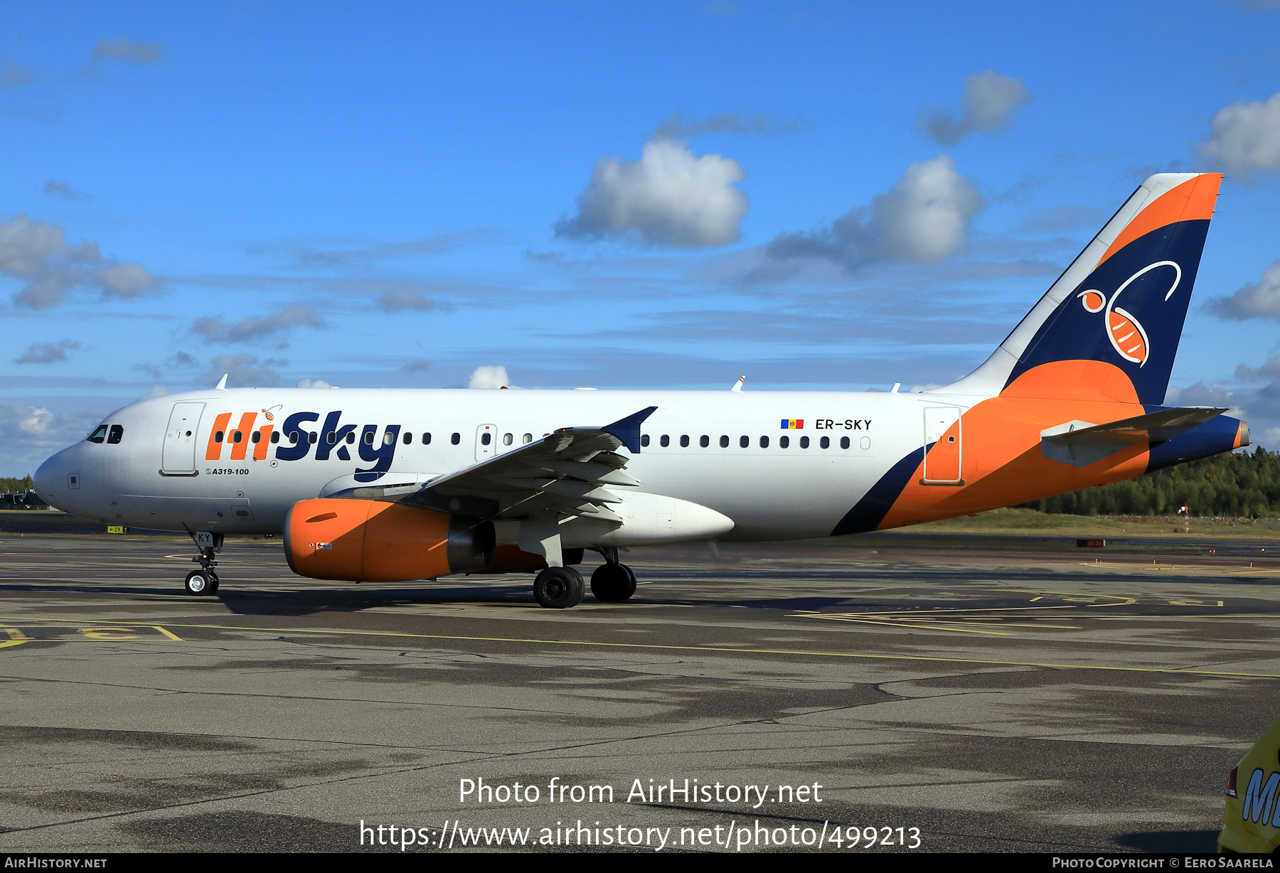 Aircraft Photo of ER-SKY | Airbus A319-131 | HiSky | AirHistory.net #499213