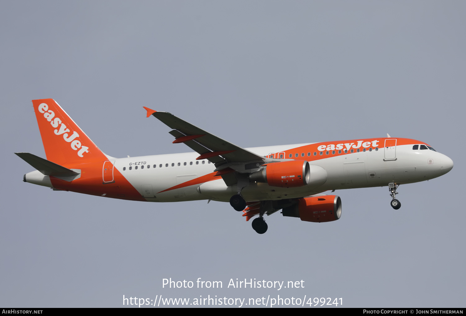 Aircraft Photo of G-EZTD | Airbus A320-214 | EasyJet | AirHistory.net #499241