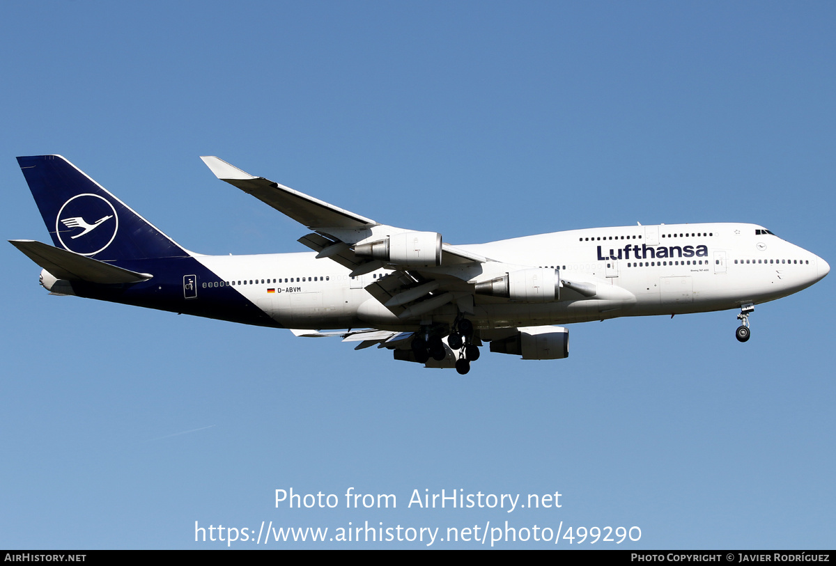 Aircraft Photo of D-ABVM | Boeing 747-430 | Lufthansa | AirHistory.net #499290