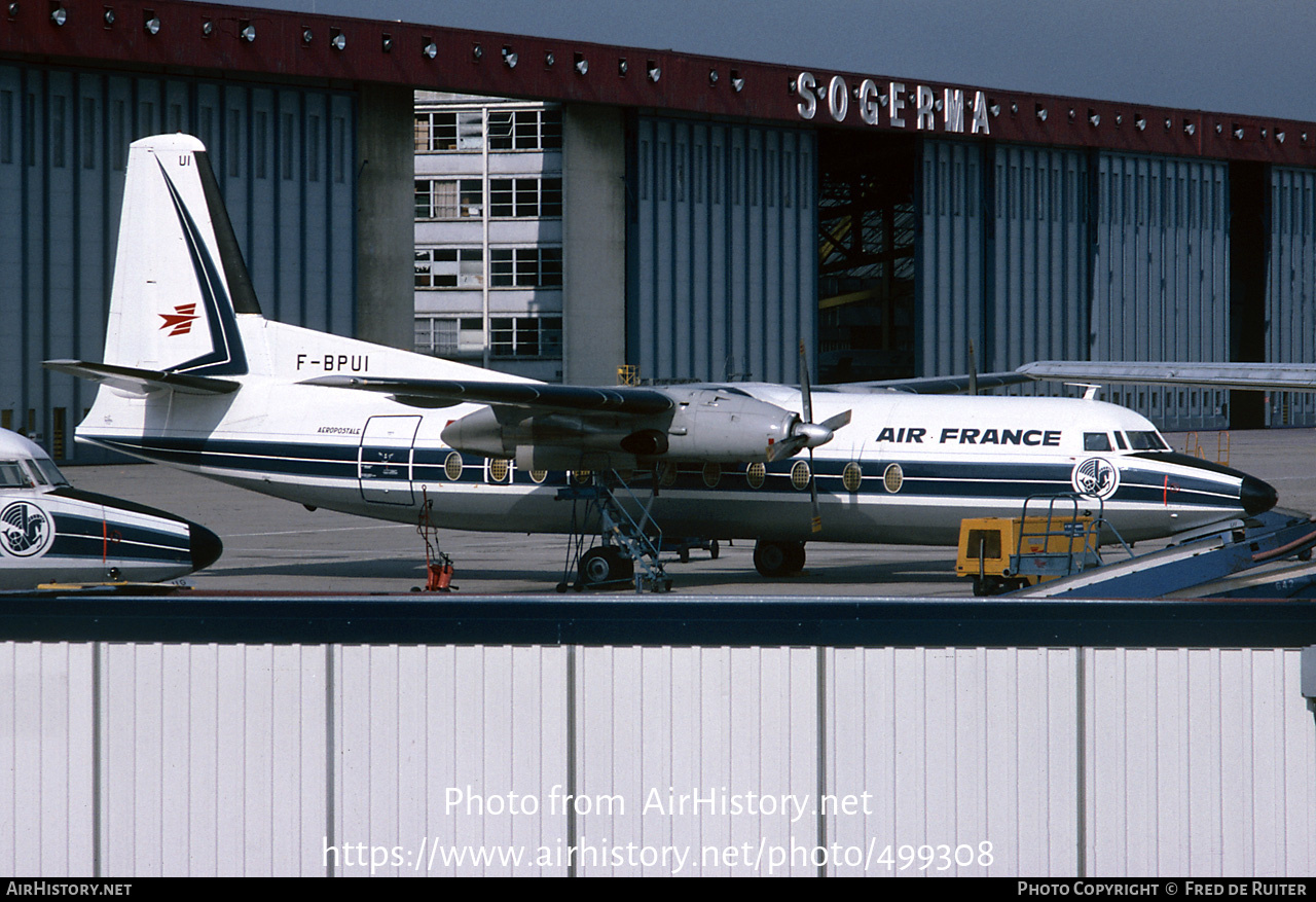 Aircraft Photo of F-BPUI | Fokker F27-500 Friendship | Air France | AirHistory.net #499308