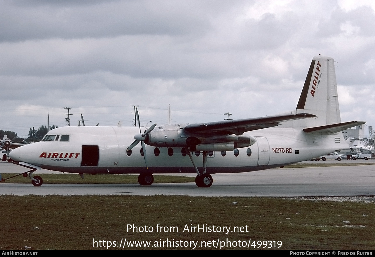 Aircraft Photo of N276RD | Fairchild Hiller F-27M | Airlift International | AirHistory.net #499319