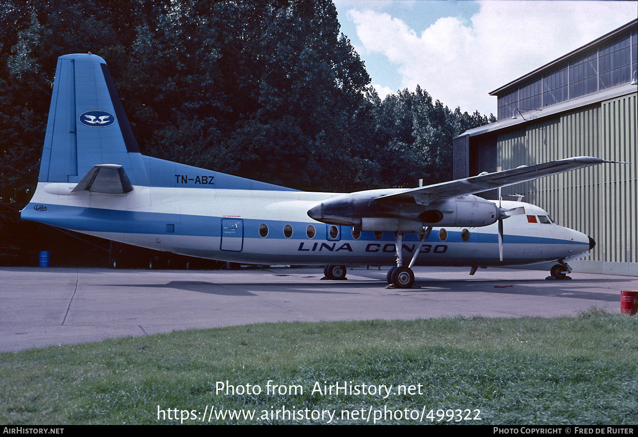 Aircraft Photo of TN-ABZ | Fokker F27-600 Friendship | Lina Congo | AirHistory.net #499322