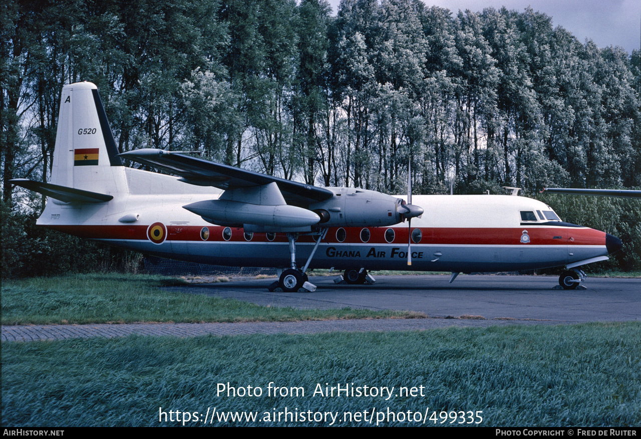 Aircraft Photo of G520 | Fokker F27-600 Friendship | Ghana - Air Force | AirHistory.net #499335