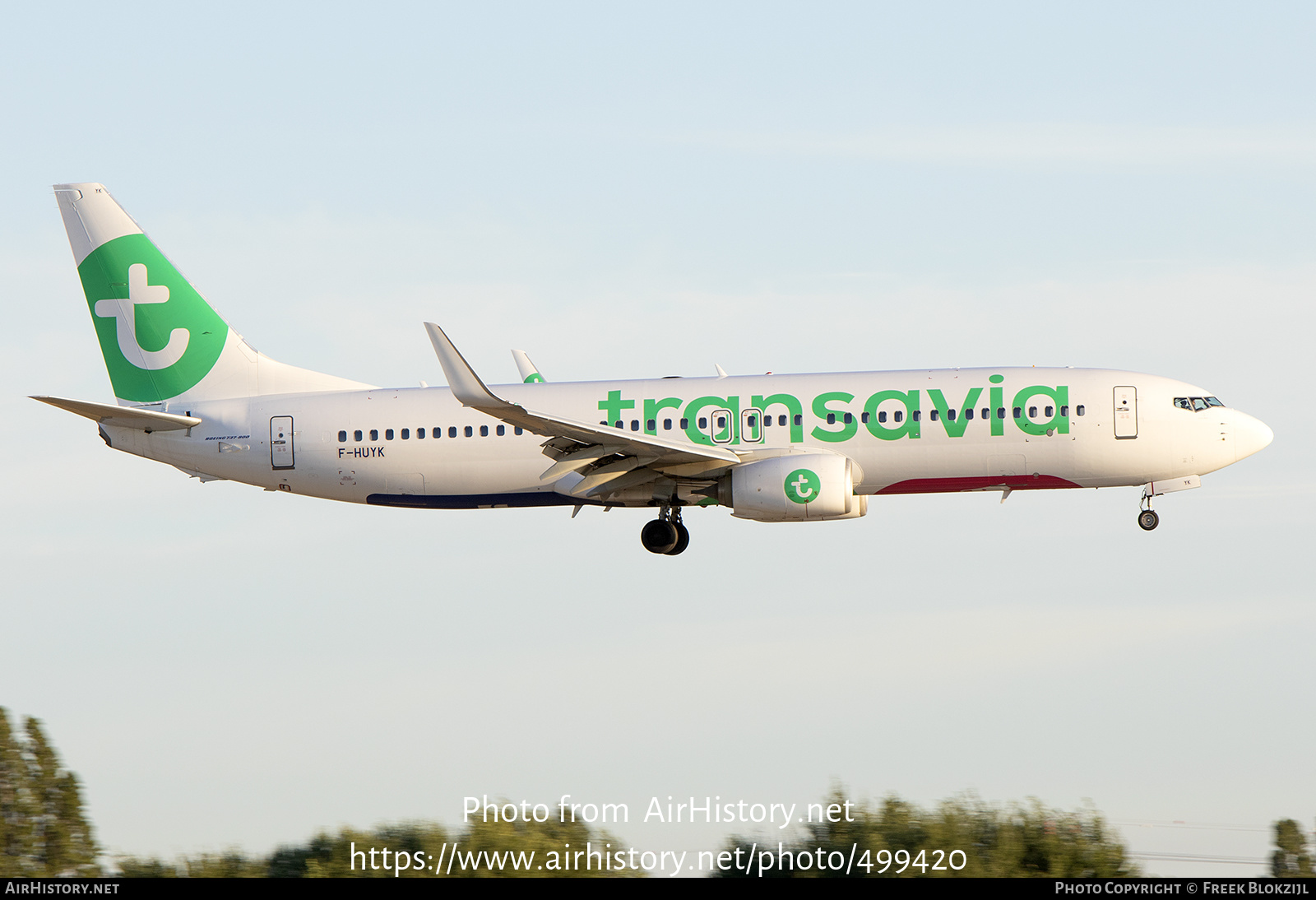 Aircraft Photo of F-HUYK | Boeing 737-86N | Transavia | AirHistory.net #499420