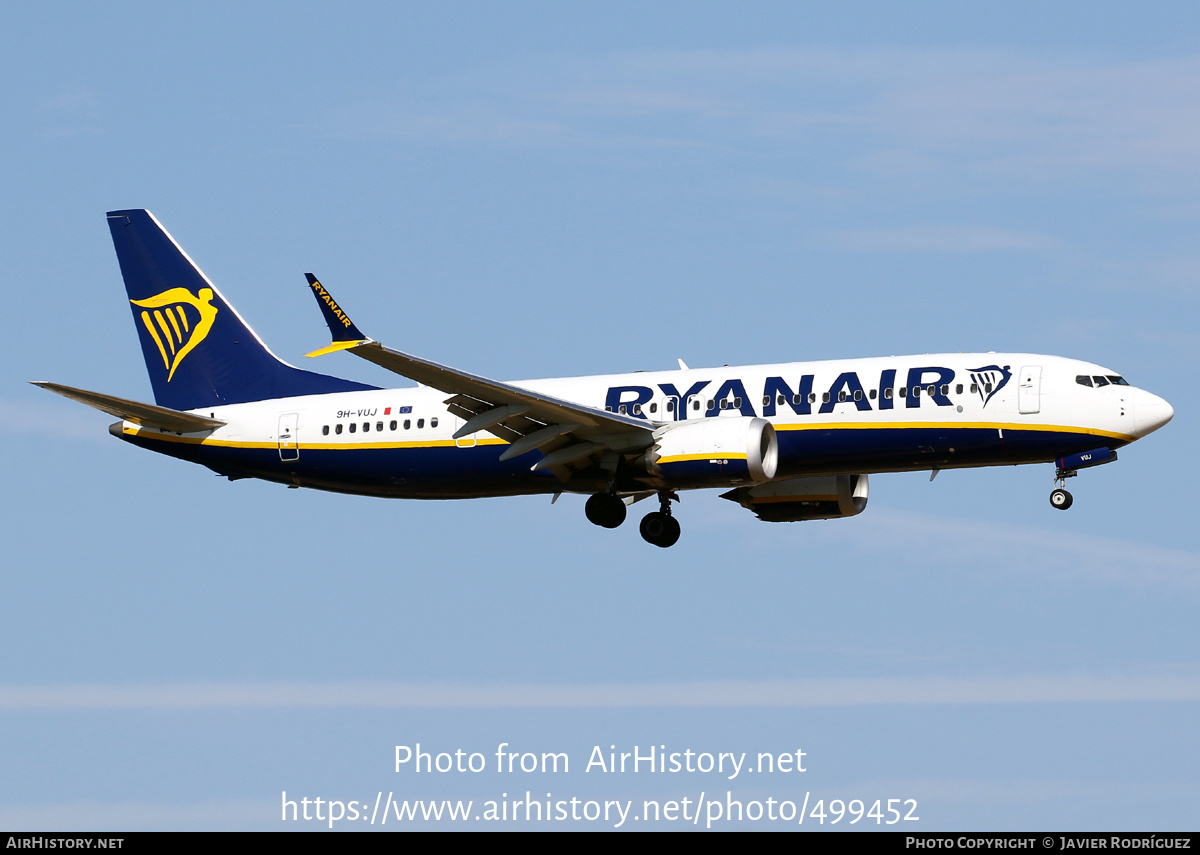 Aircraft Photo of 9H-VUJ | Boeing 737-8200 Max 200 | Ryanair | AirHistory.net #499452