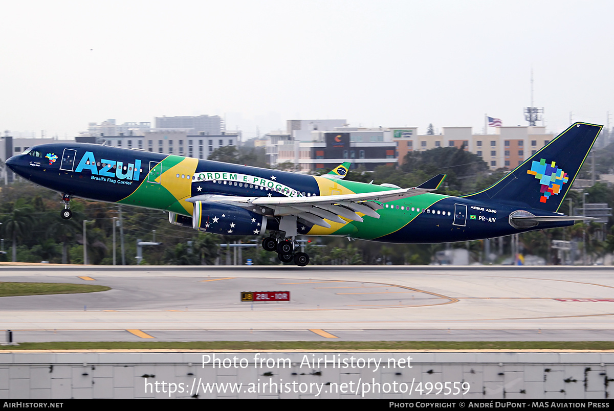 Aircraft Photo of PR-AIV | Airbus A330-243 | Azul Linhas Aéreas Brasileiras | AirHistory.net #499559