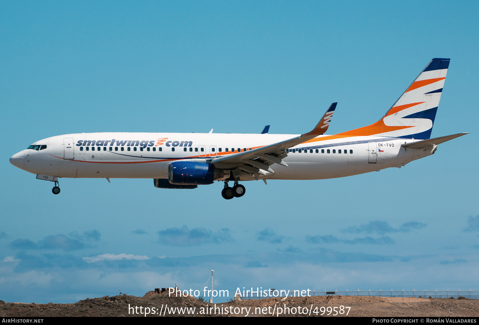 Aircraft Photo of OK-TVO | Boeing 737-8CX | Smartwings | AirHistory.net #499587