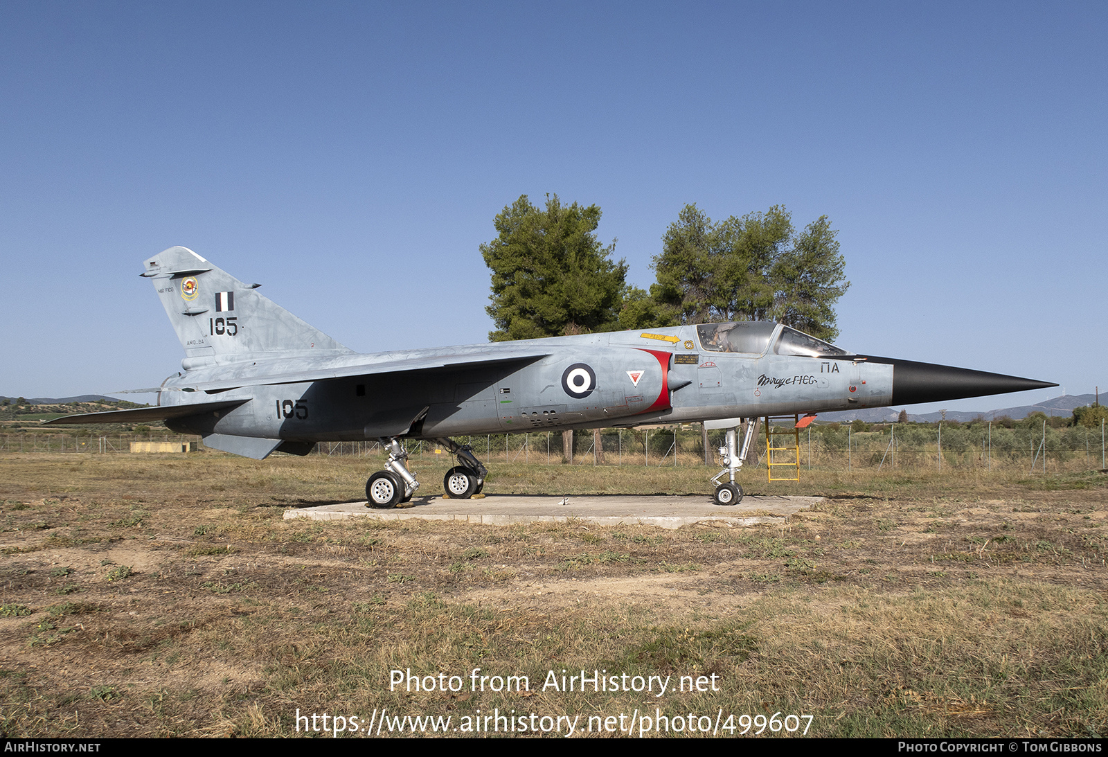 Aircraft Photo of 105 | Dassault Mirage F1CG | Greece - Air Force | AirHistory.net #499607