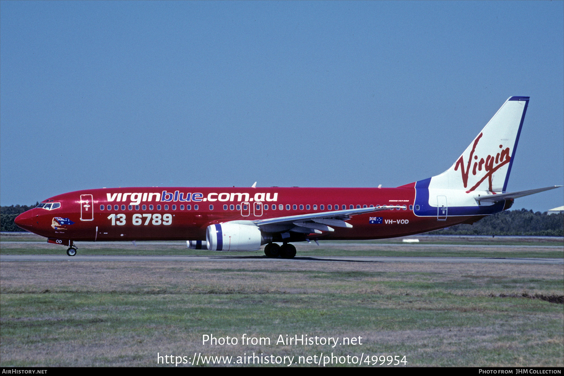 Aircraft Photo of VH-VOD | Boeing 737-8BK | Virgin Blue Airlines | AirHistory.net #499954