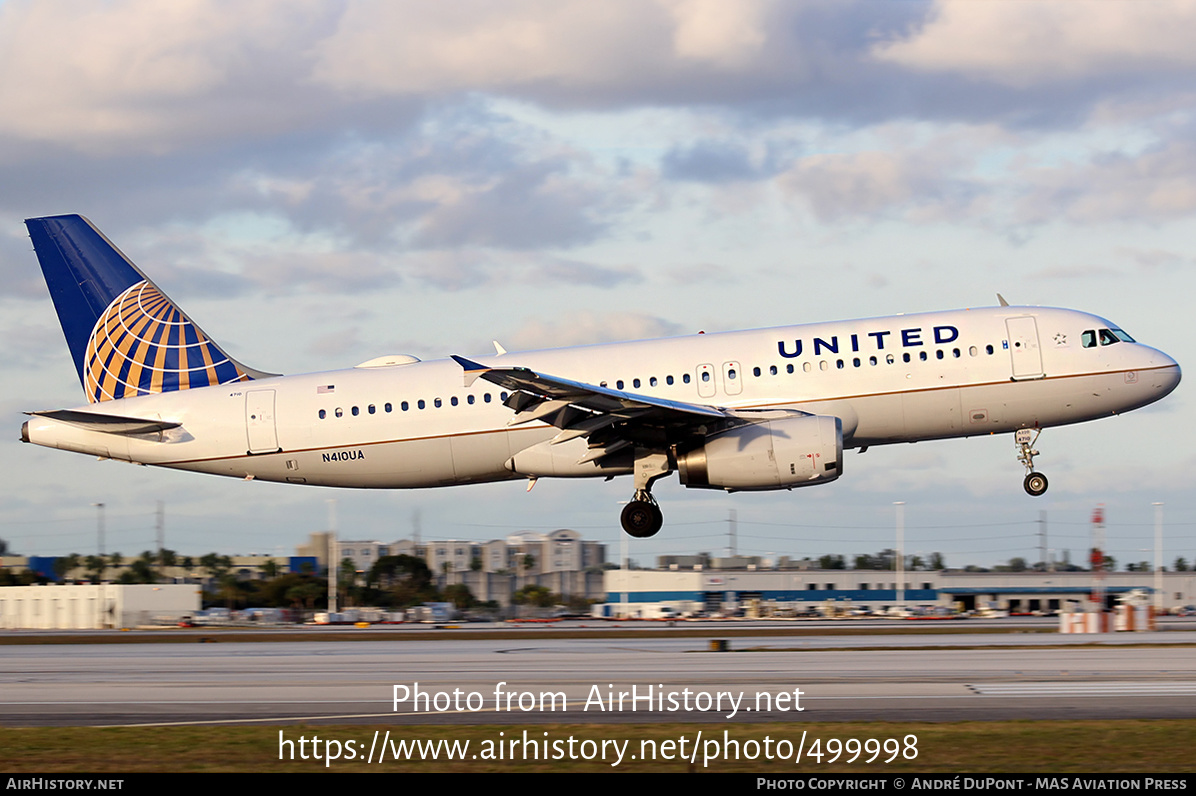 Aircraft Photo of N410UA | Airbus A320-232 | United Airlines | AirHistory.net #499998