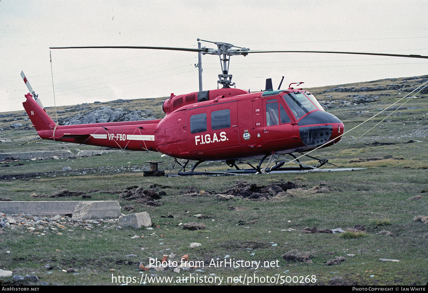 Aircraft Photo of VP-FBD | Bell UH-1H Iroquois | FIGAS - Falkland Islands Government Air Service | AirHistory.net #500268