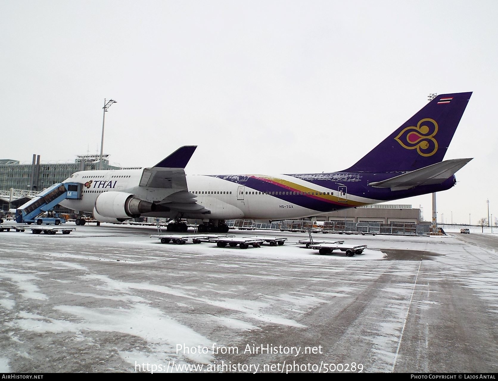 Aircraft Photo of HS-TGX | Boeing 747-4D7 | Thai Airways International | AirHistory.net #500289