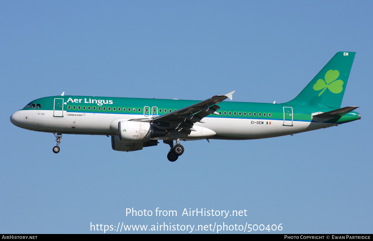 Aircraft Photo of EI-DEM | Airbus A320-214 | Aer Lingus | AirHistory.net #500406