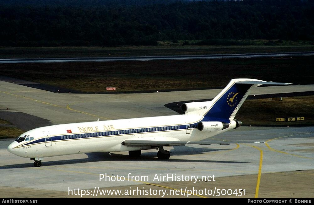 Aircraft Photo of TC-AFD | Boeing 727-230/Adv | Noble Air | AirHistory.net #500451