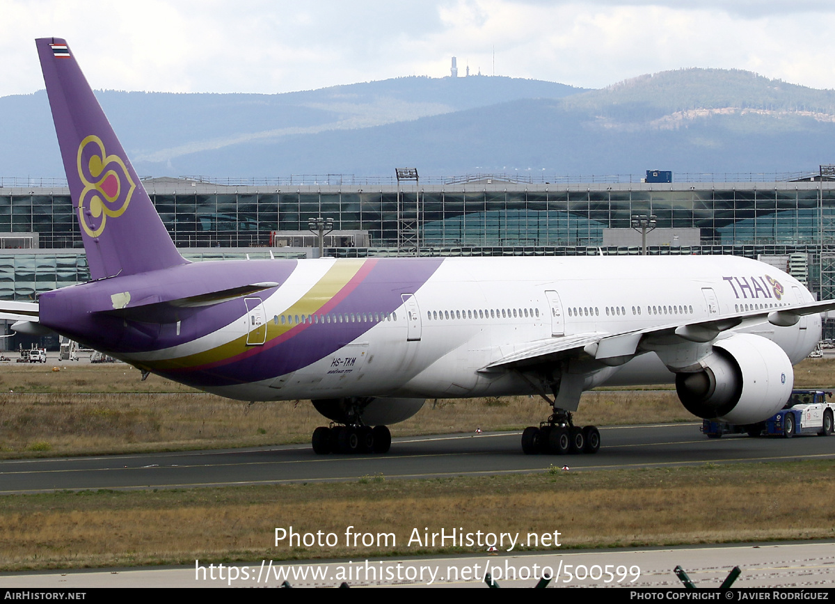 Aircraft Photo of HS-TKM | Boeing 777-3AL/ER | Thai Airways International | AirHistory.net #500599