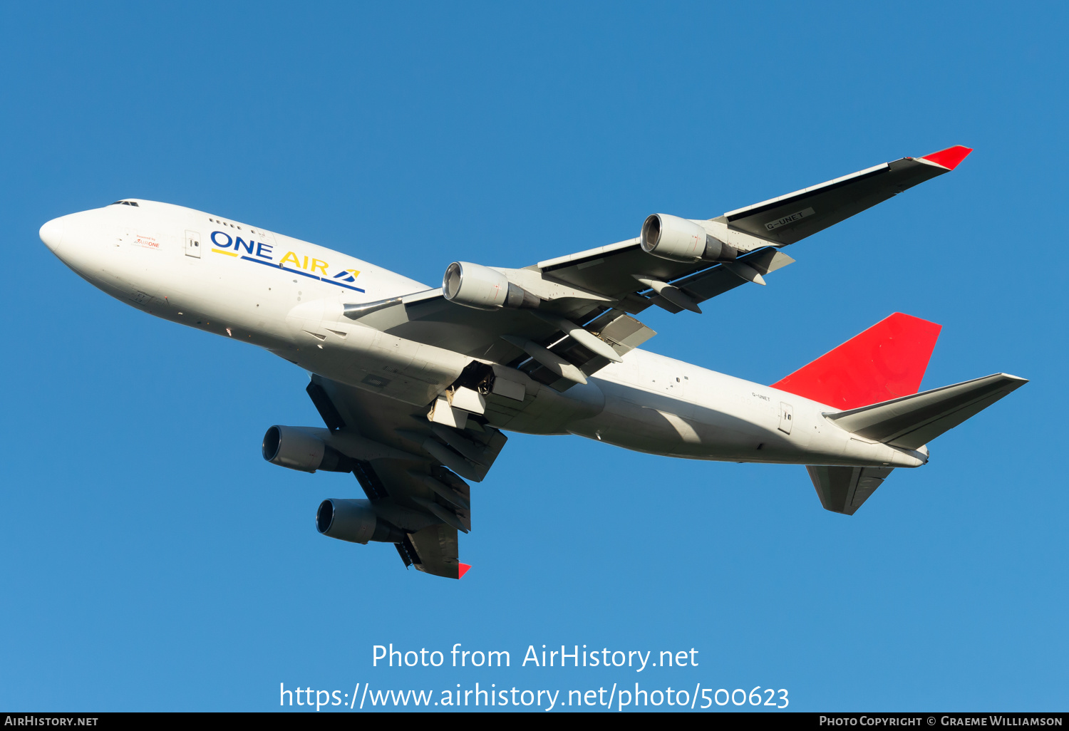 Aircraft Photo of G UNET Boeing 747 433 BDSF One Air