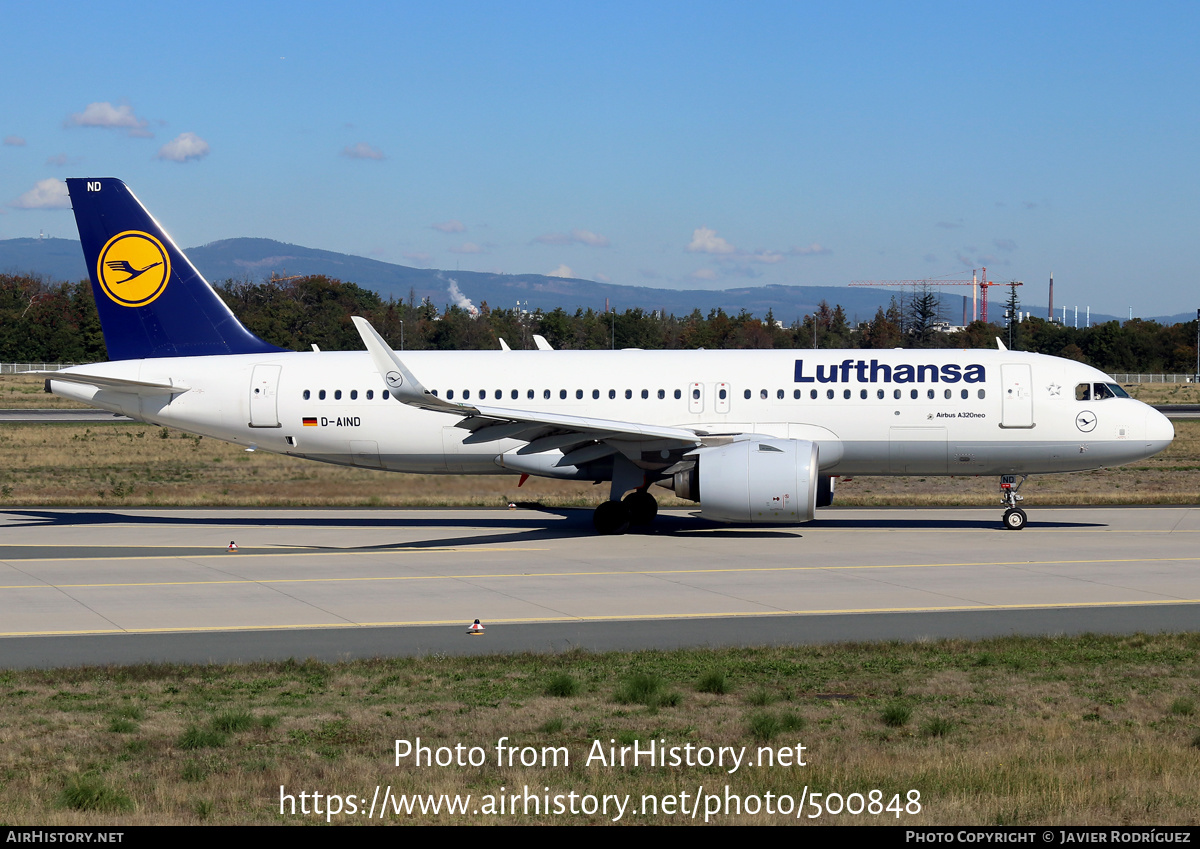 Aircraft Photo of D-AIND | Airbus A320-271N | Lufthansa | AirHistory.net #500848