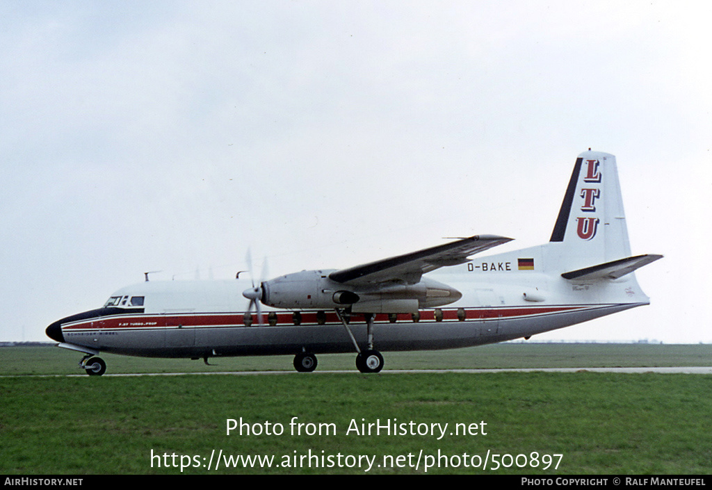 Aircraft Photo of D-BAKE | Fokker F27-200 Friendship | LTU - Lufttransport-Unternehmen | AirHistory.net #500897