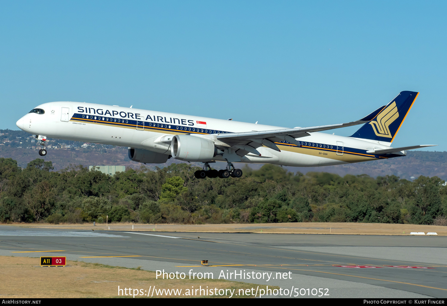 Aircraft Photo of 9V-SHH | Airbus A350-941 | Singapore Airlines | AirHistory.net #501052