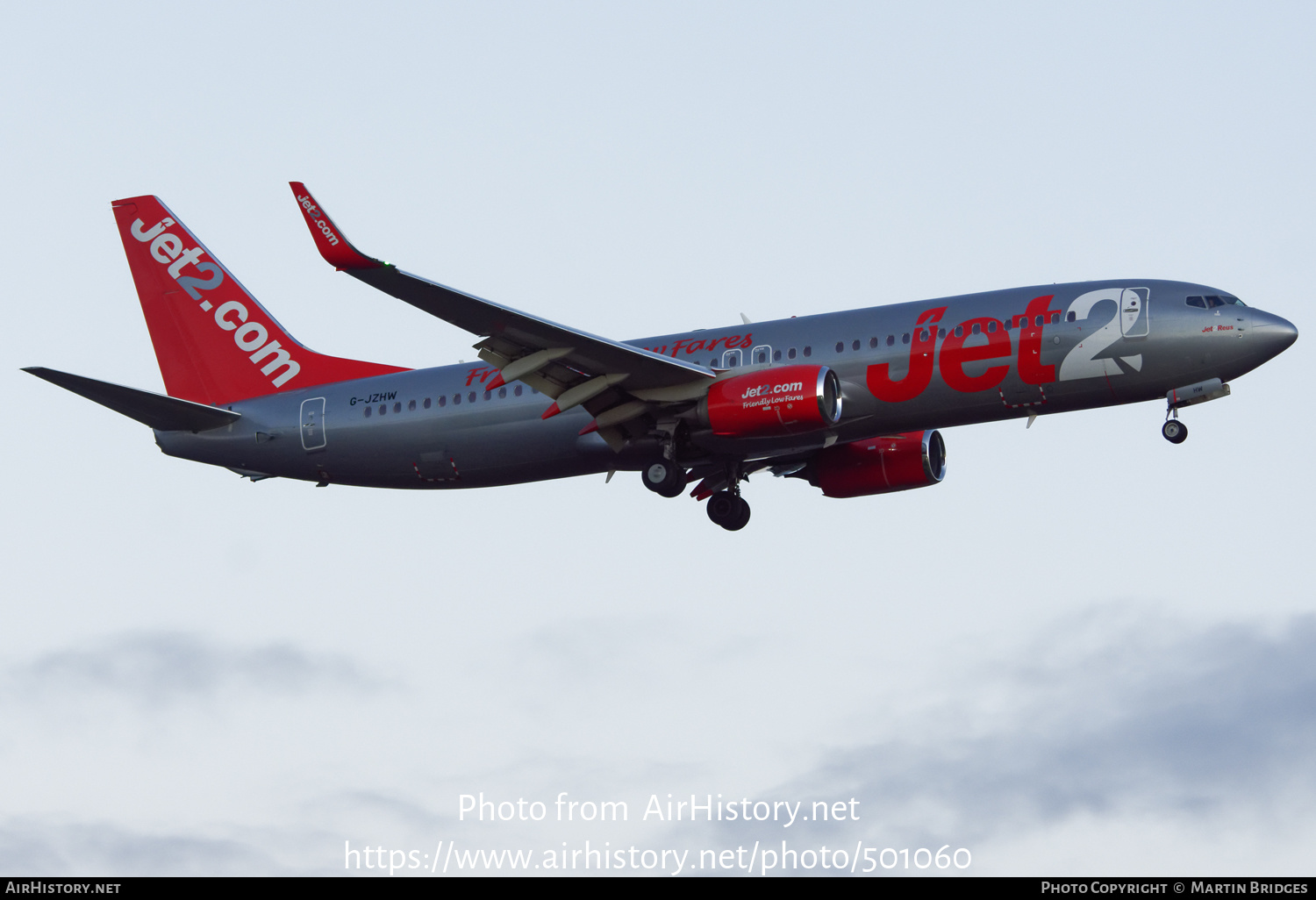 Aircraft Photo of G-JZHW | Boeing 737-800 | Jet2 | AirHistory.net #501060