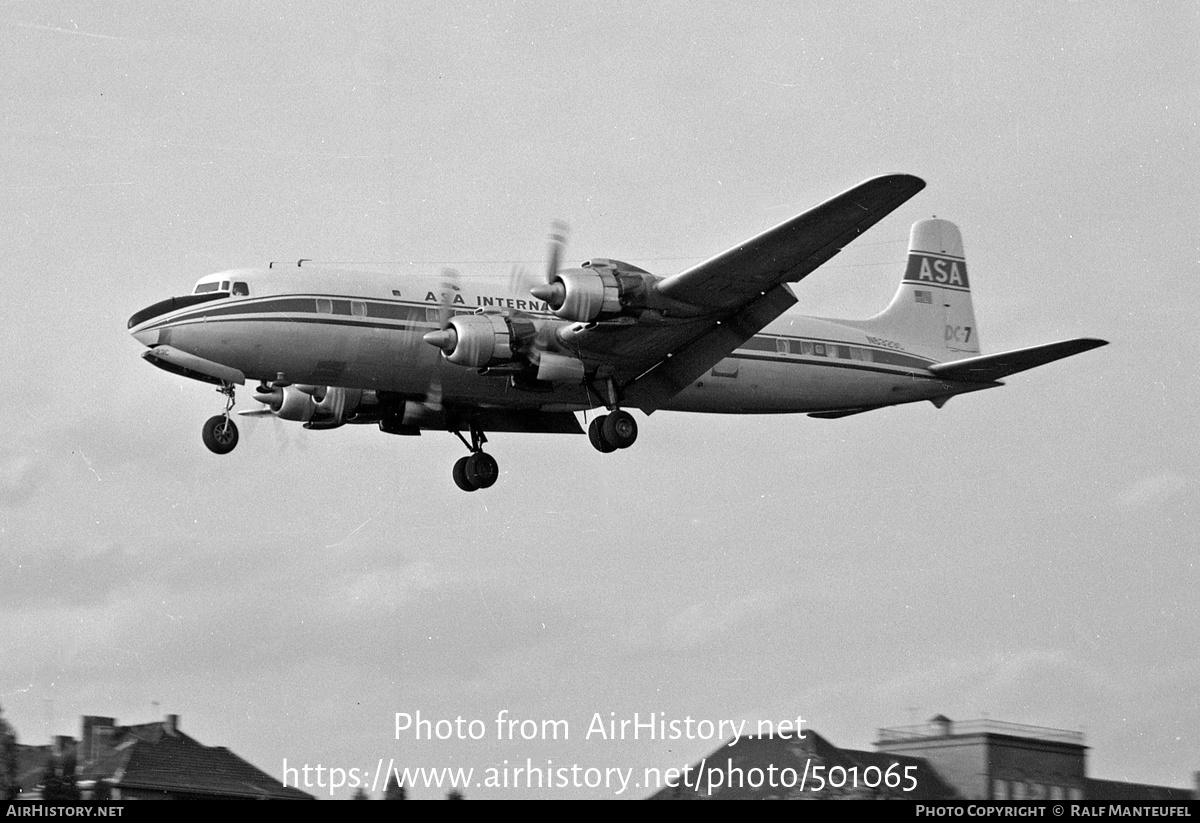 Aircraft Photo of N6323C | Douglas DC-7 | ASA International Airlines - Aerovias Sud Americana | AirHistory.net #501065