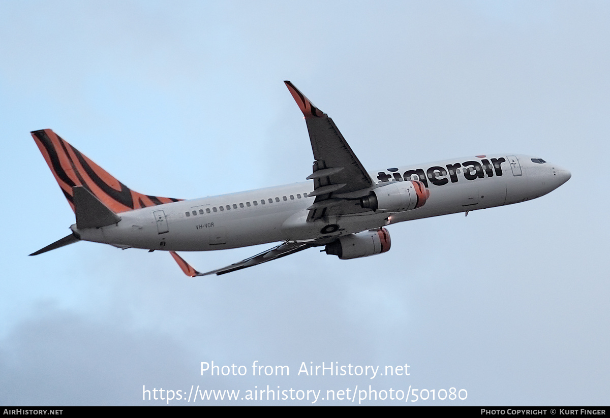 Aircraft Photo of VH-VOR | Boeing 737-8FE | Tigerair | AirHistory.net #501080