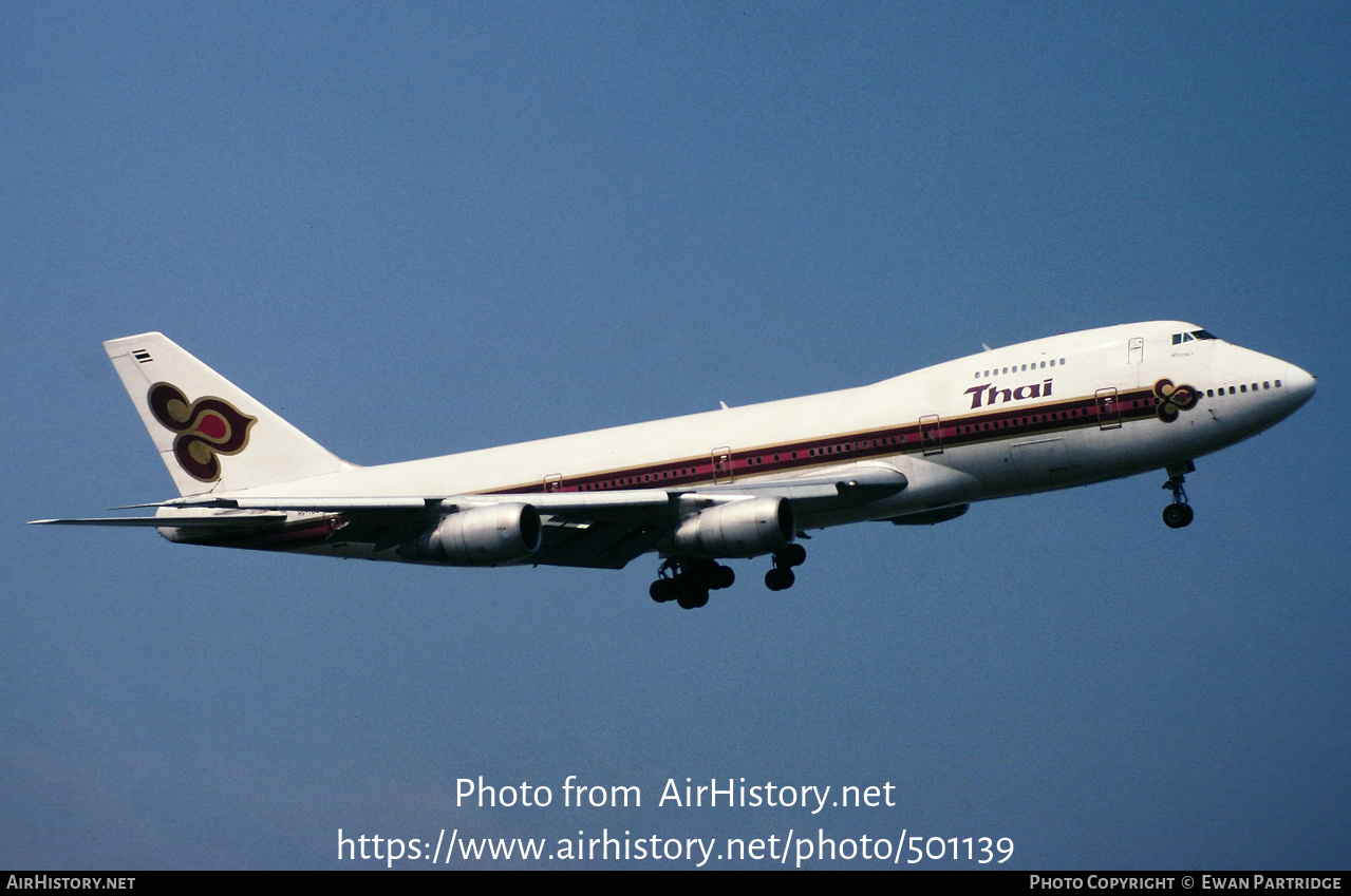 Aircraft Photo of HS-TGG | Boeing 747-2D7B | Thai Airways International | AirHistory.net #501139