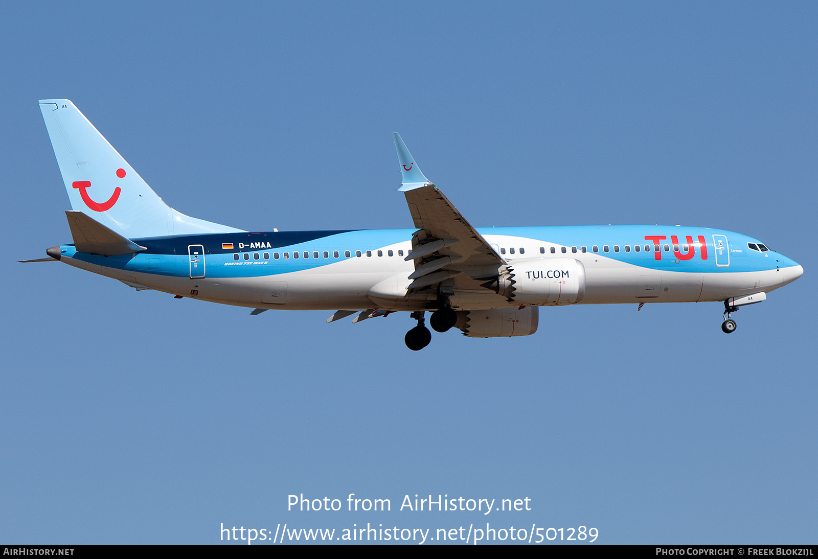 Aircraft Photo of D-AMAA | Boeing 737-8 Max 8 | TUI | AirHistory.net #501289