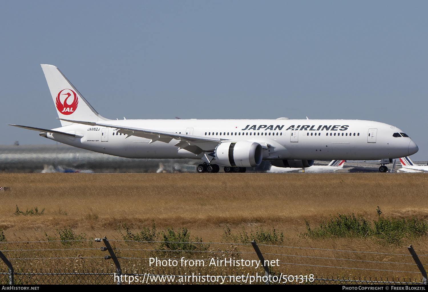 Aircraft Photo of JA882J | Boeing 787-9 Dreamliner | Japan Airlines - JAL | AirHistory.net #501318