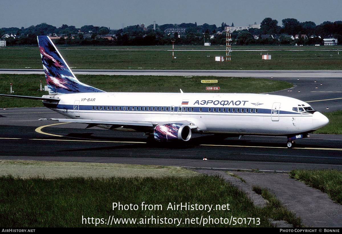 Aircraft Photo of VP-BAR | Boeing 737-4M0 | Aeroflot | AirHistory.net #501713