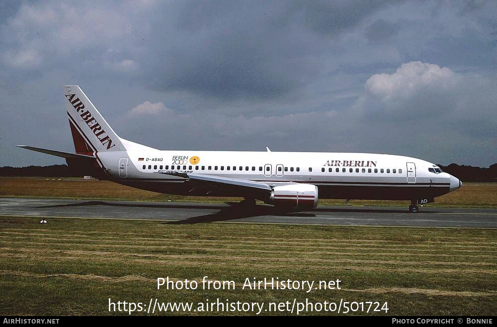 Aircraft Photo of D-ABAD | Boeing 737-4Y0 | Air Berlin | AirHistory.net #501724