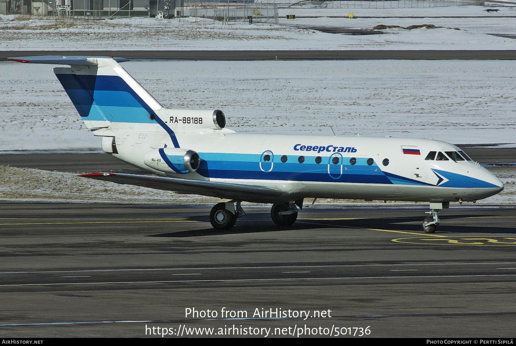 Aircraft Photo of RA-88188 | Yakovlev Yak-40 | Severstal Avia | AirHistory.net #501736