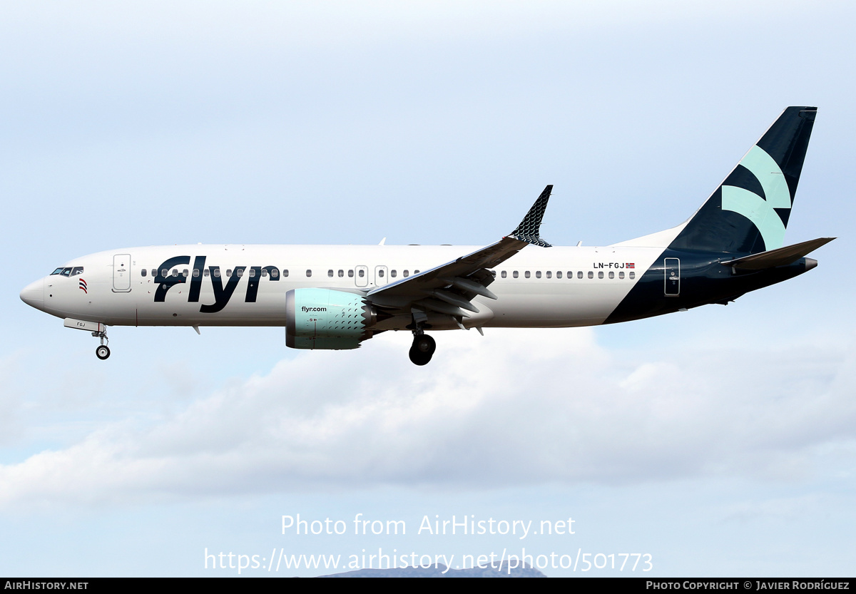 Aircraft Photo of LN-FGJ | Boeing 737-8 Max 8 | Flyr | AirHistory.net #501773