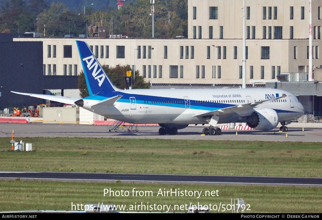 Aircraft Photo of JA891A | Boeing 787-9 Dreamliner | All Nippon Airways - ANA | AirHistory.net #501792