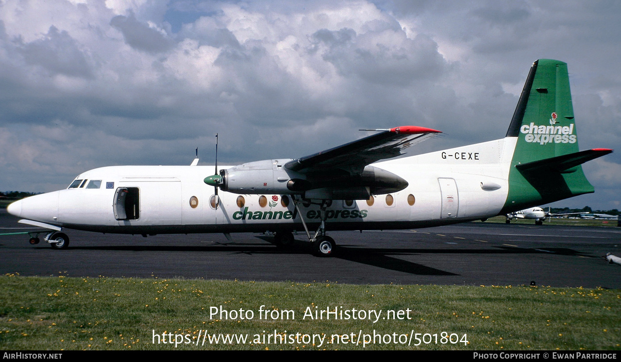 Aircraft Photo of G-CEXE | Fokker F27-500F Friendship | Channel Express | AirHistory.net #501804