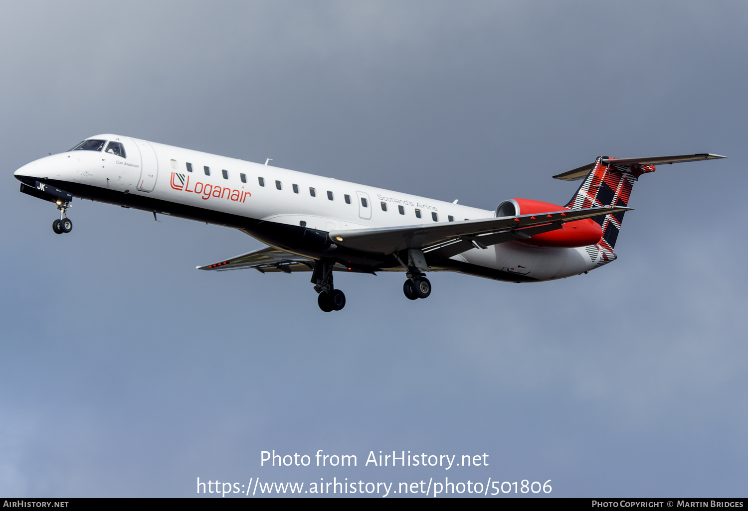 Aircraft Photo of G-SAJK | Embraer ERJ-145EP (EMB-145EP) | Loganair | AirHistory.net #501806