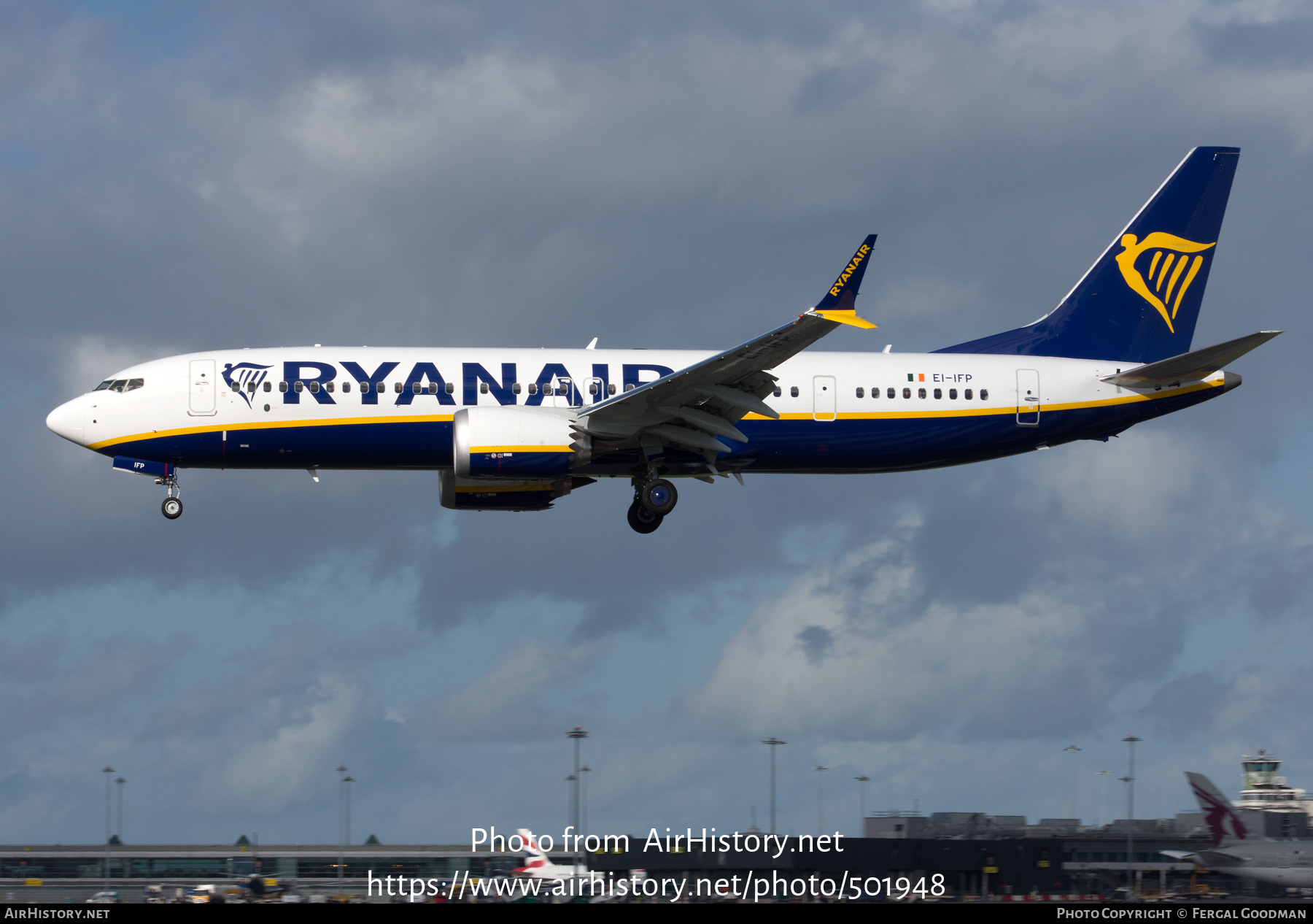 Aircraft Photo of EI-IFP | Boeing 737-8200 Max 200 | Ryanair | AirHistory.net #501948