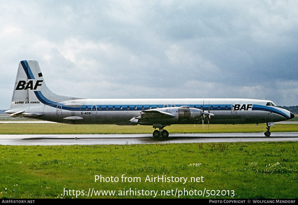 Aircraft Photo of G-AZIN | Canadair CL-44D4-2 | British Air Ferries - BAF | AirHistory.net #502013