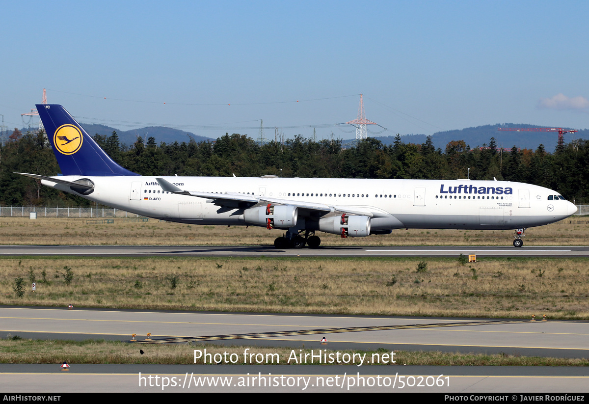 Aircraft Photo of D-AIFC | Airbus A340-313X | Lufthansa | AirHistory.net #502061